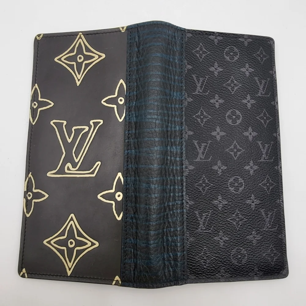 Louis Vuitton Monogram Patchwork Portefeuille Brazza Eclipse Limited, Authentic.